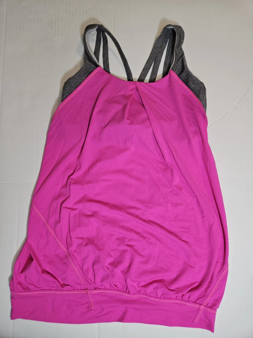 lululemon athletica Pink and Gray Strappy Tank